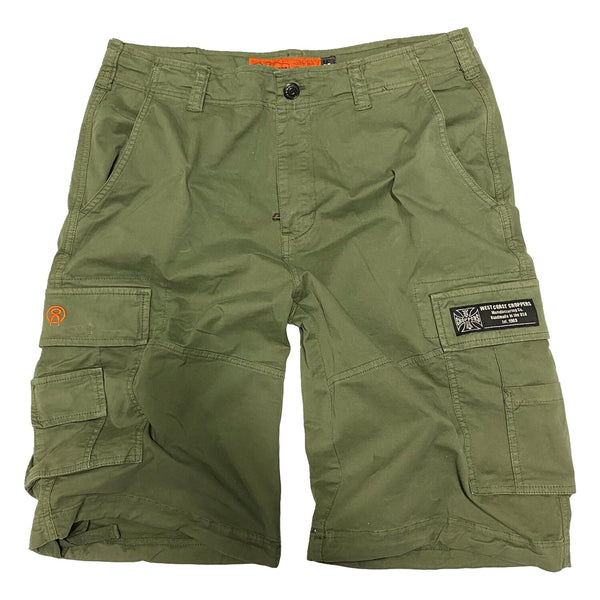 West Coast Choppers WCC CFL Cargo shorts vintage olive green 1