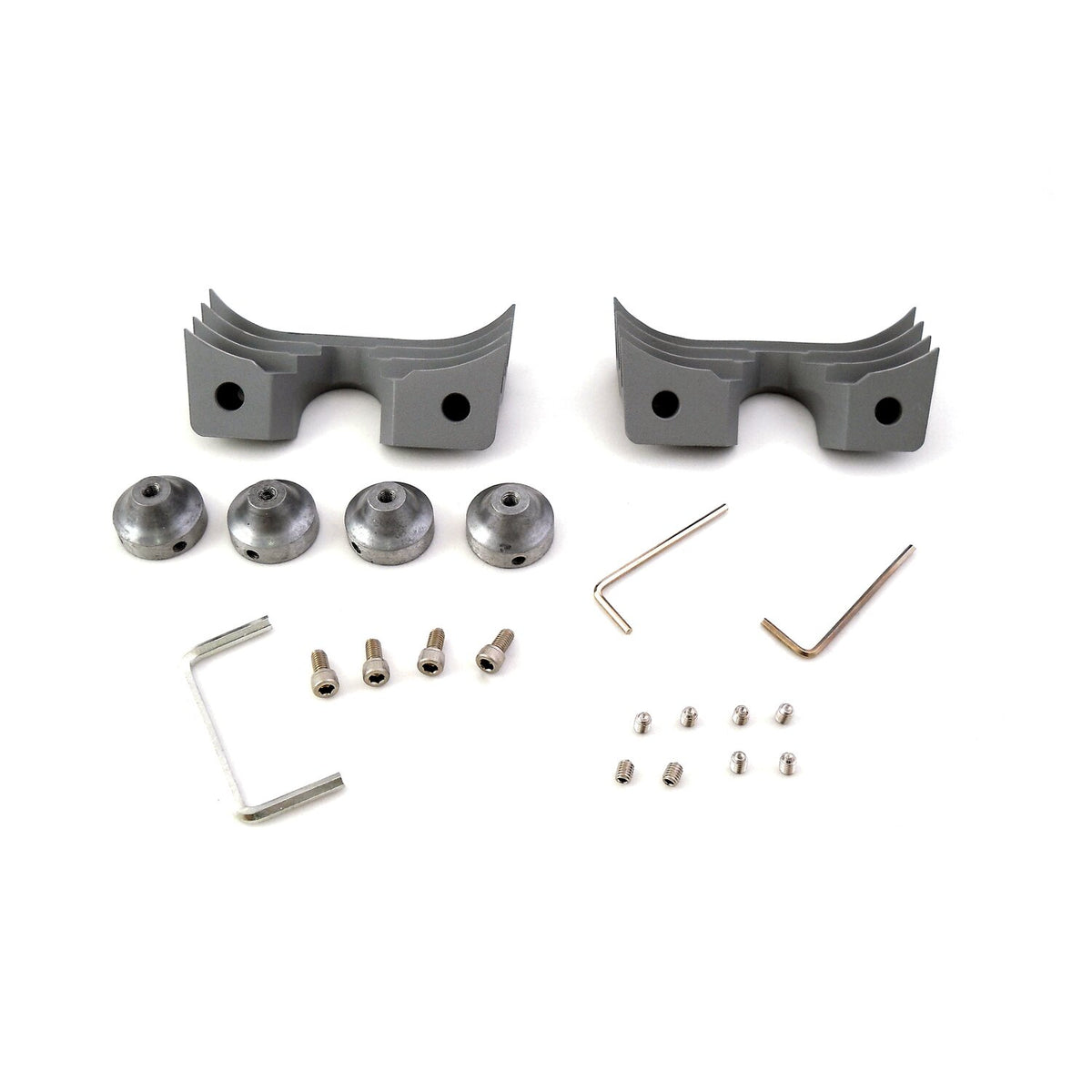 MCS Head bolt bridge cover set. Finned, silver 1