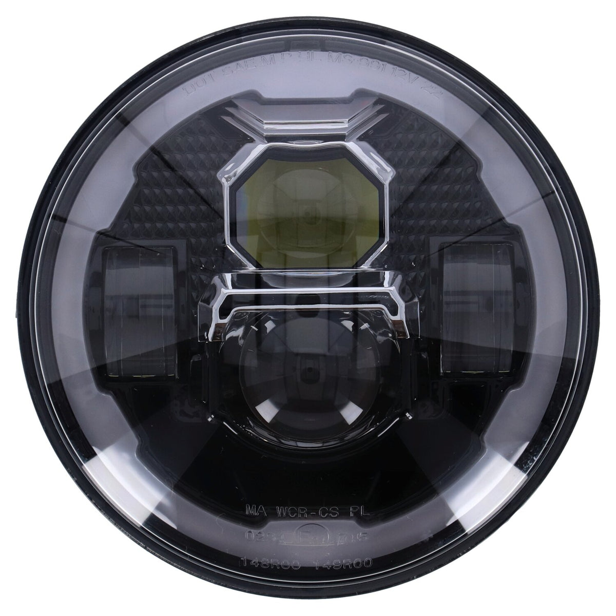 MCS Bright, 7" LED headlamp unit. Black 1