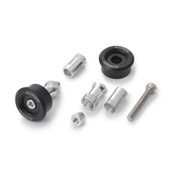Daytona, bar end mirror adaptor set. Black 1