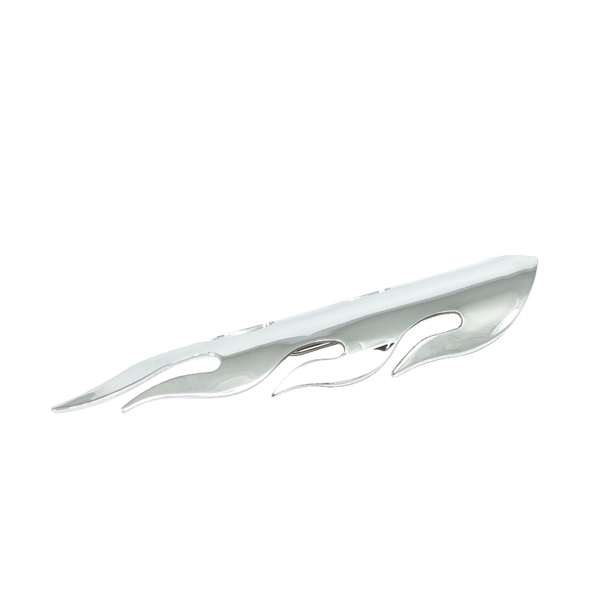 MCS Flamed heat shield set 8" long chrome 1