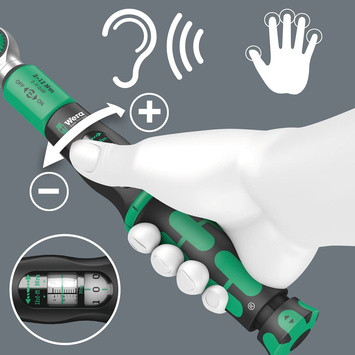 Wera, Safe-Torque A1 adjustable torque wrench 1/4" 5