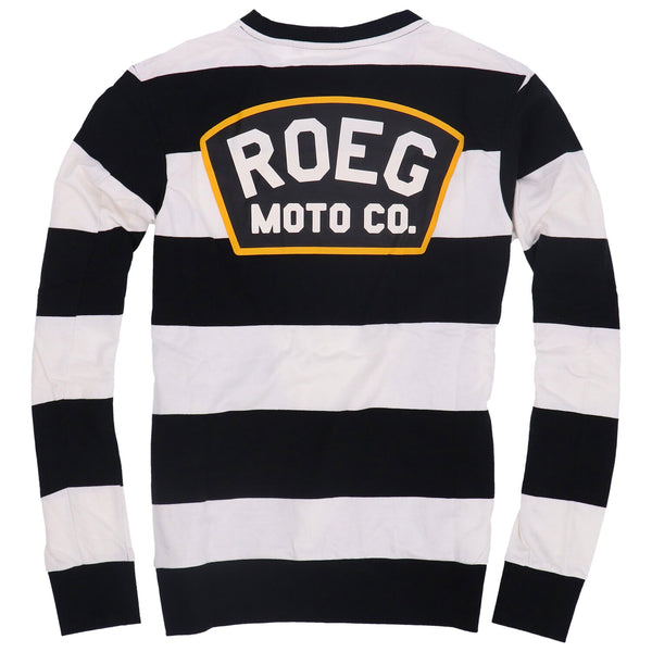 Roeg Shawn stripe sweatshirt off-white/black 1
