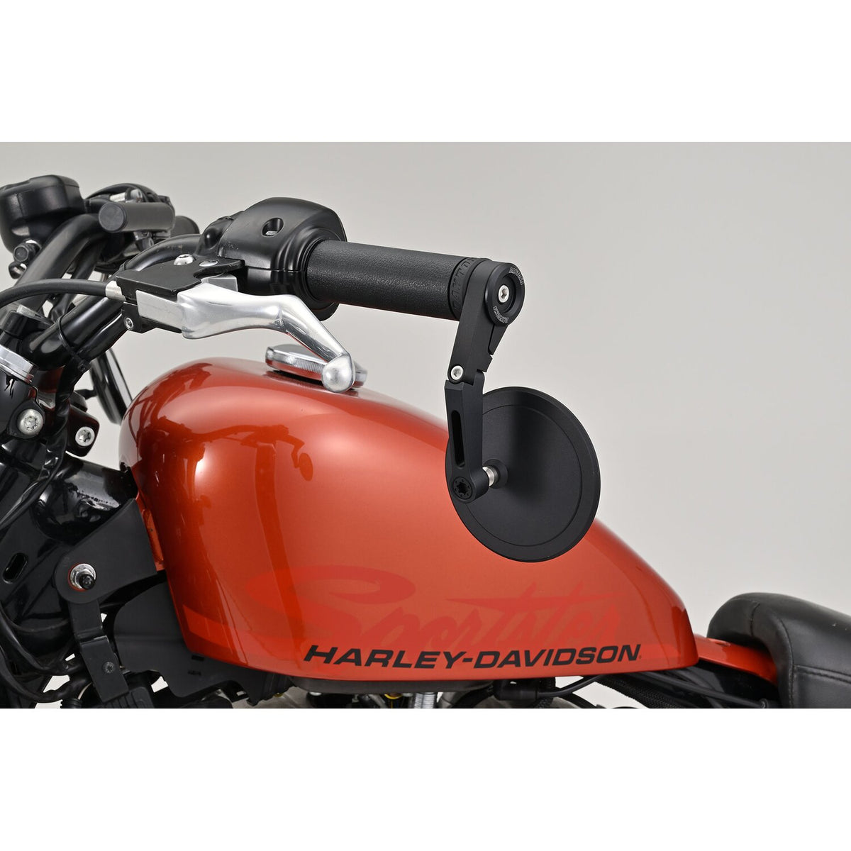 Daytona, bar end mirror adaptor set. Black 4