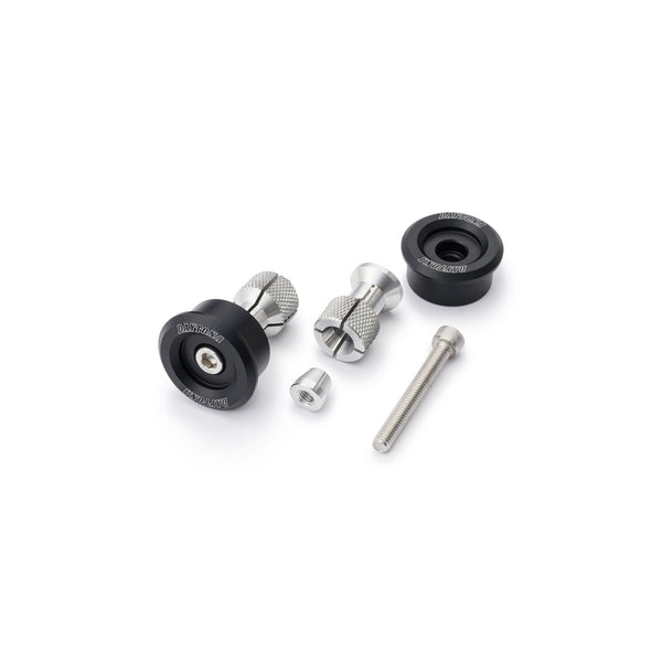 Daytona, bar end mirror adaptor set. Black 1