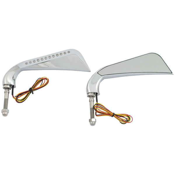 MCS California LED turn signal mirror set. Chrome 1