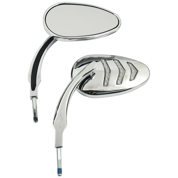MCS LED billet turn signal mirror set. Chrome 1