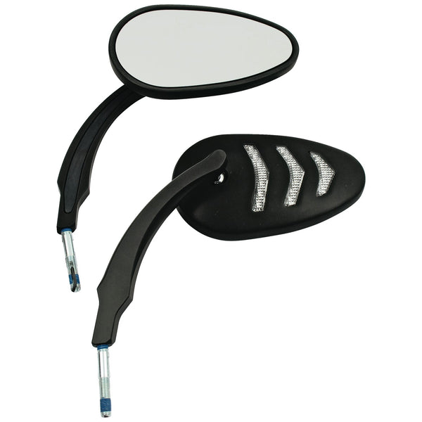 MCS LED billet turn signal mirror set. Black 1