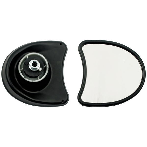 MCS Touring fairing mount mirror kit. Single vision, black 1