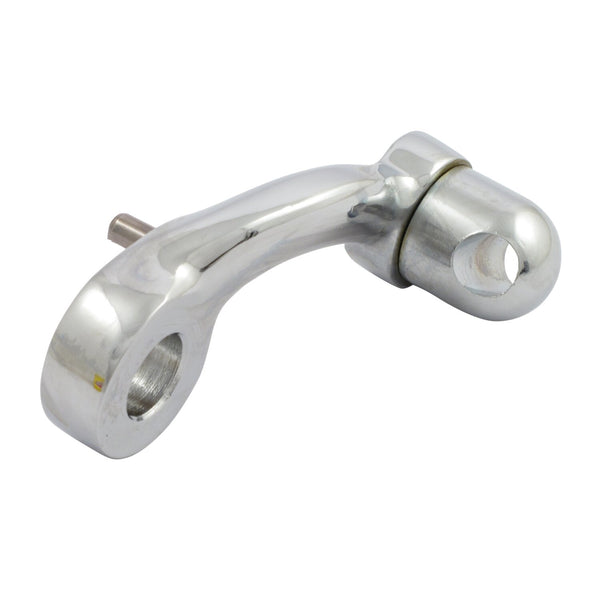 MCS XL Sportster rider foot peg bracket, left. Chrome 1