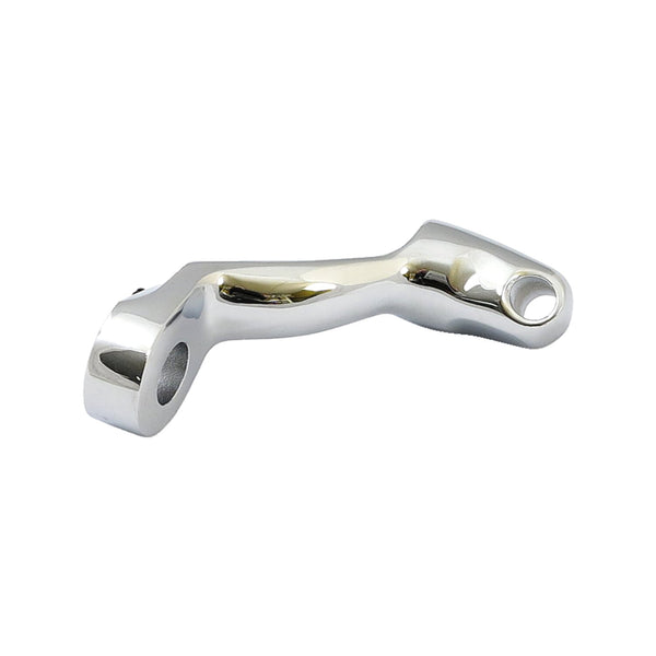 MCS XL Sportster rider foot peg bracket, left. Chrome 1
