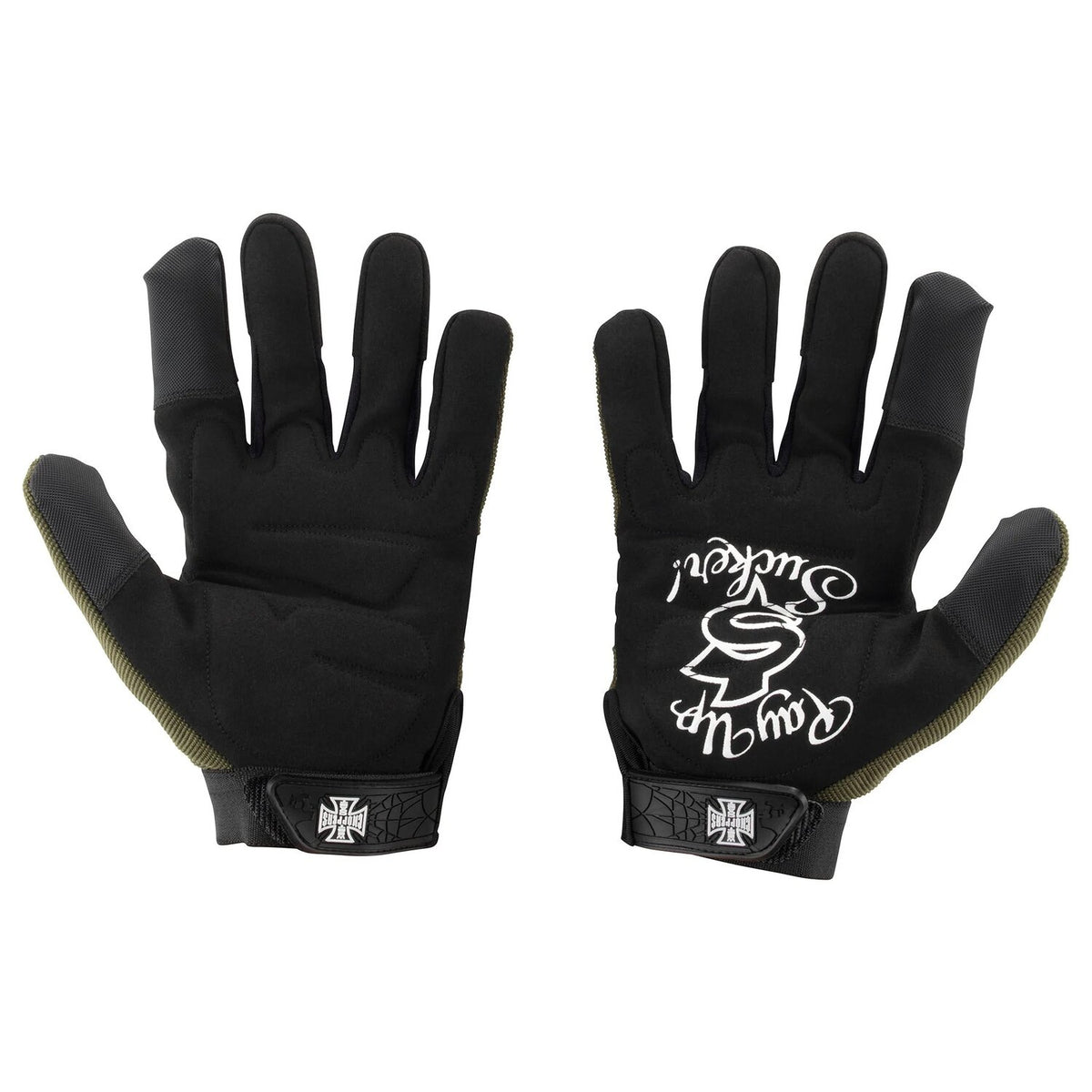 West Coast Choppers WCC Pay Up Suckers gloves olive/black 2