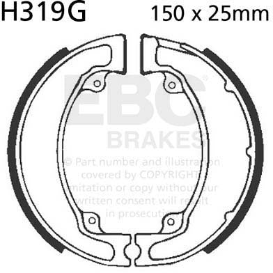 EBC H319G BRAKE SHOES 1
