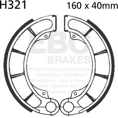 EBC BRAKE SHOE, H321 1