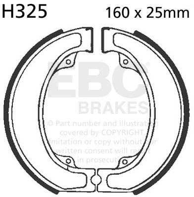 EBC BRAKE SHOE, H325 1