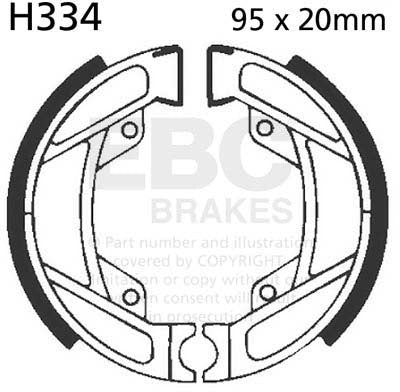 EBC BRAKE SHOE, H334 1