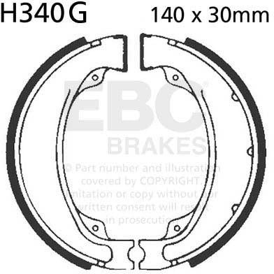 EBC H340G BRAKE SHOES 1