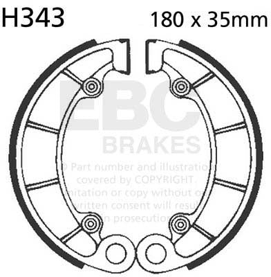 EBC BRAKE SHOE, H343 1