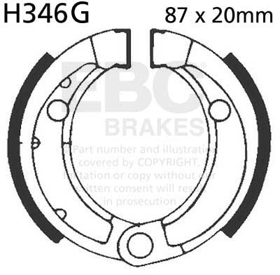 EBC H346G BRAKE SHOES 1