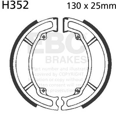 EBC BRAKE SHOE, H352 1