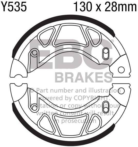 EBC BRAKE SHOE, Y535 1
