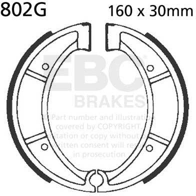 EBC 802G BRAKE SHOES 1