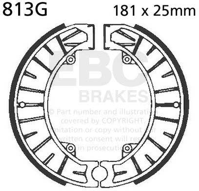 EBC BRAKE SHOE, 813G 1