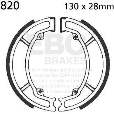 EBC BRAKE SHOE, 820 1