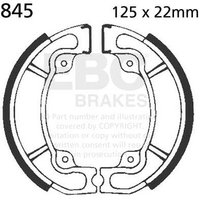 EBC BRAKE SHOE, 845 1