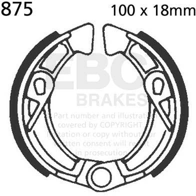EBC BRAKE SHOE, 875 1