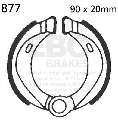 EBC BRAKE SHOE, 877 1