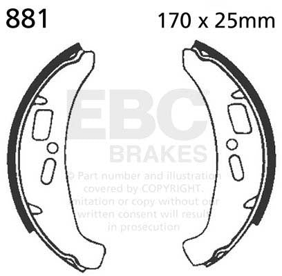 EBC BRAKE SHOE, 881 1