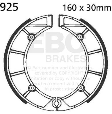 EBC BRAKE SHOE, 925 1