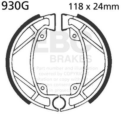 EBC BRAKE SHOE, 930G 1