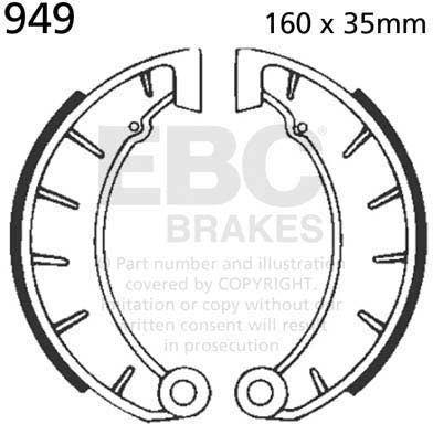 EBC BRAKE SHOE, 949 1