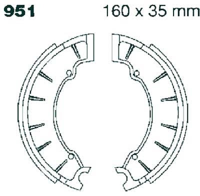 EBC BRAKE SHOE, 951 1