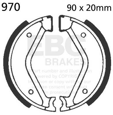 EBC BRAKE SHOE, 970 1