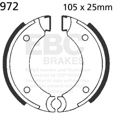 EBC BRAKE SHOE, 972 1
