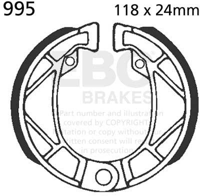 EBC BRAKE SHOE, 995 1