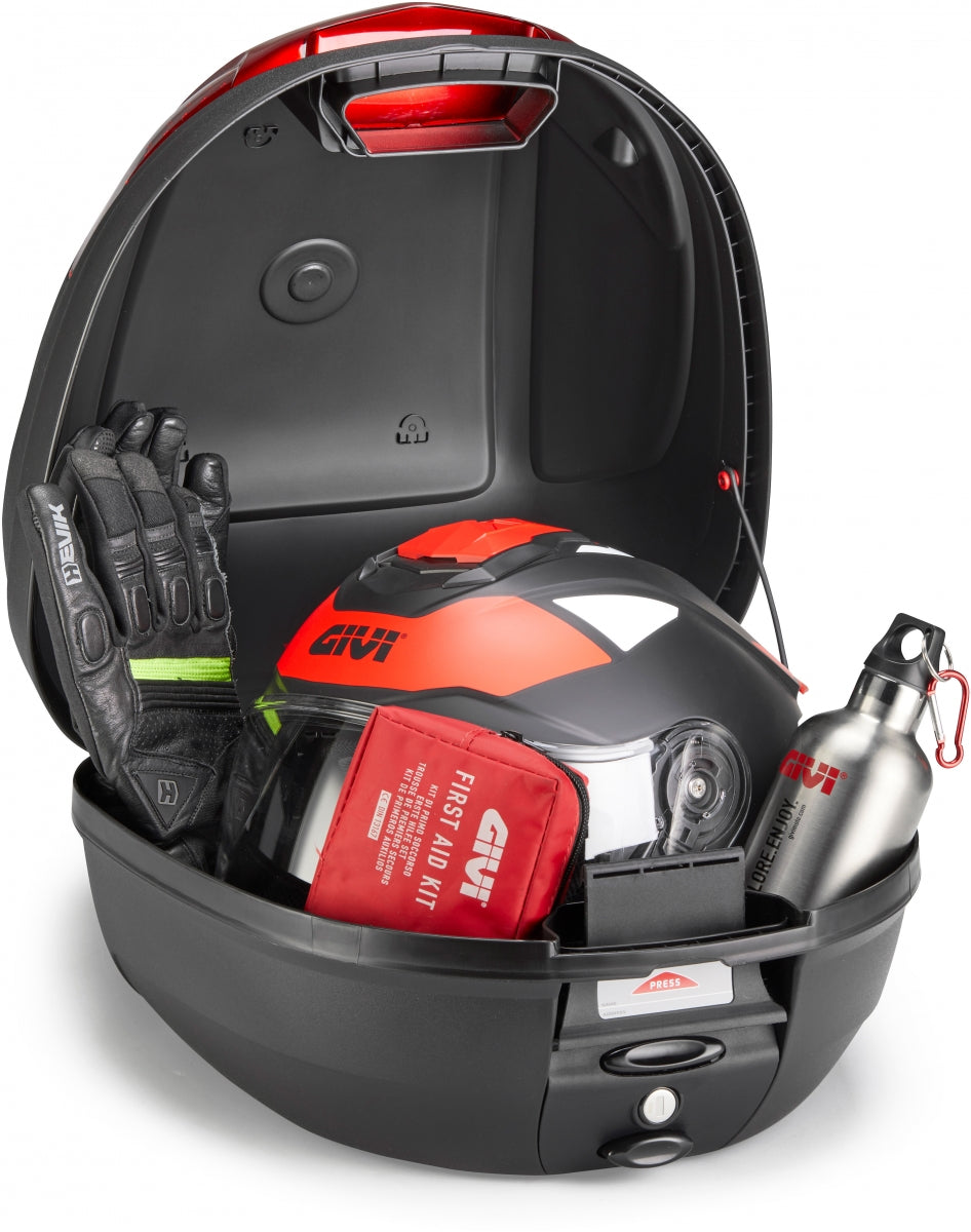 GIVI E300N2B-BLACK MLOCK TOPCASE 30LT RED DESIGN 3