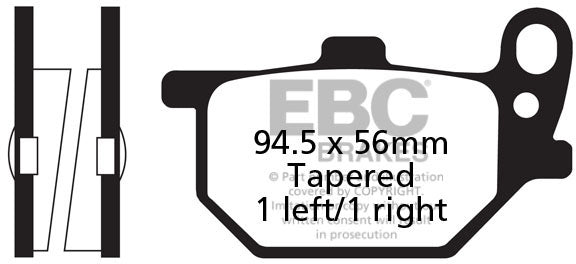 EBC FA061 ORGANIC BRAKE PADS 1