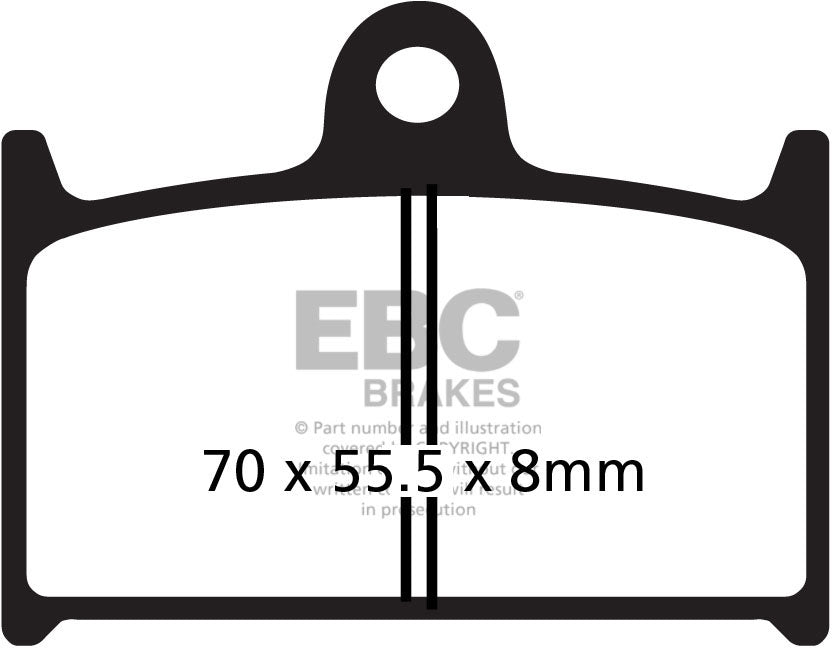 EBC EPFA145HH EXTREME PRO HH BRAKE PADS 1