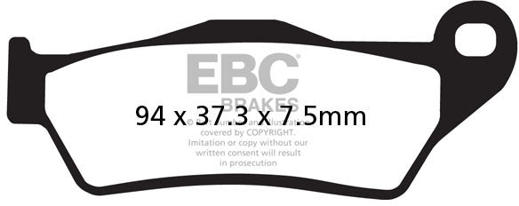 EBC EPFA181HH EXTREME PRO HH BRAKE PADS 1