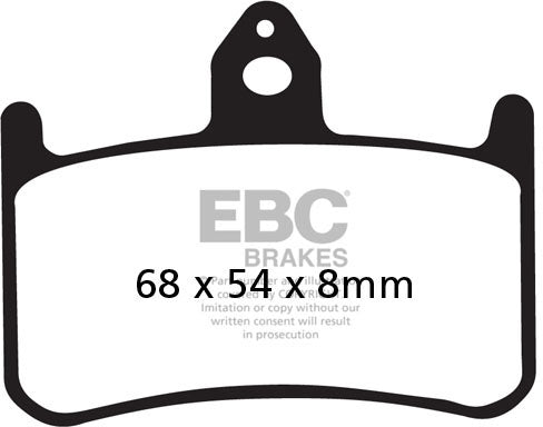 EBC EPFA187HH EXTREME PRO HH BRAKE PADS 1