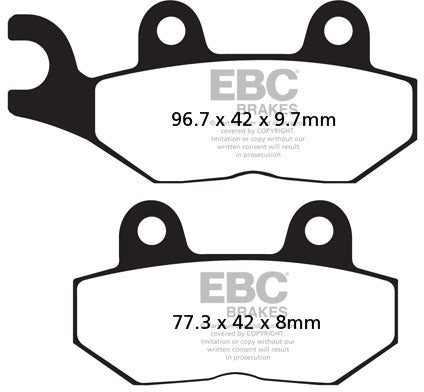 EBC FA214/2 ORGANIC BRAKE PADS 1