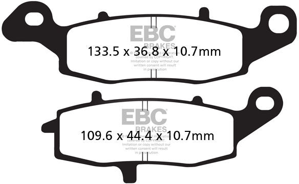 EBC EPFA231HH EXTREME PRO HH BRAKE PADS 1
