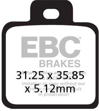 EBC FA282R SINTERED R BRAKE PADS 1
