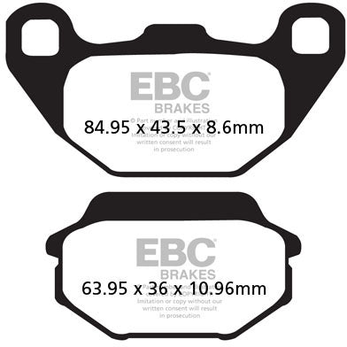 EBC FA305 ORGANIC BRAKE PADS 1