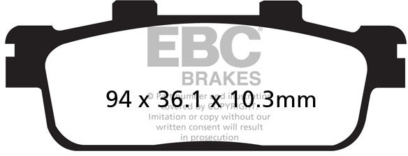 EBC FA427R SINTERED R BRAKE PADS 1