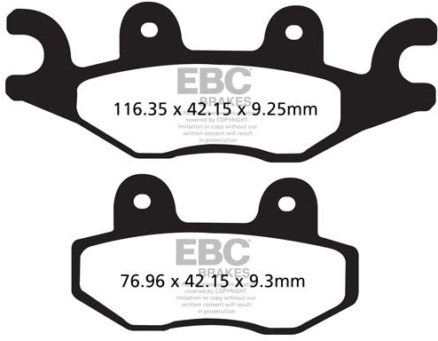 EBC FA484R SINTERED R BRAKE PADS 1